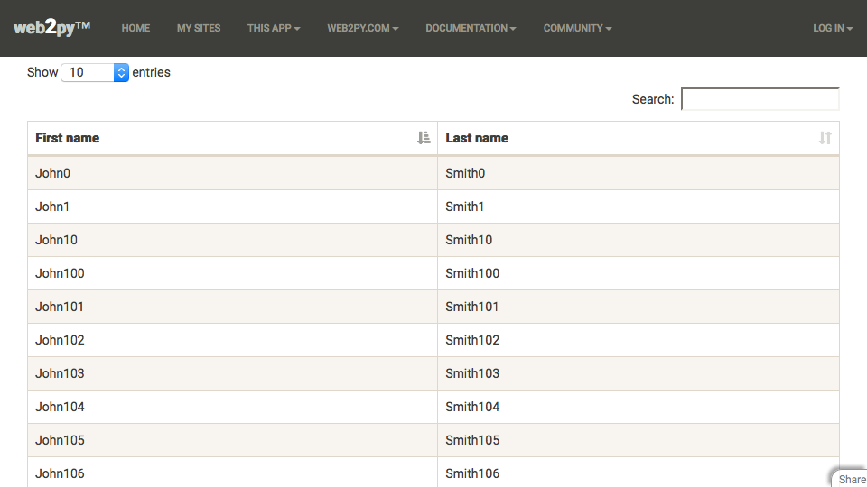 web2py-datatable-tutorial-styled